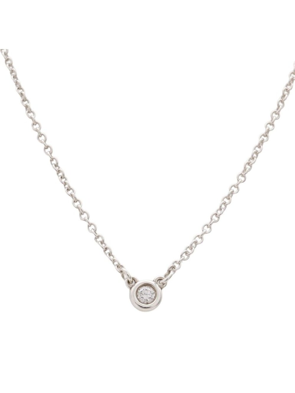 Tiffany & Co Elsa Peretti by the Yard Pendant Diamond Silver
